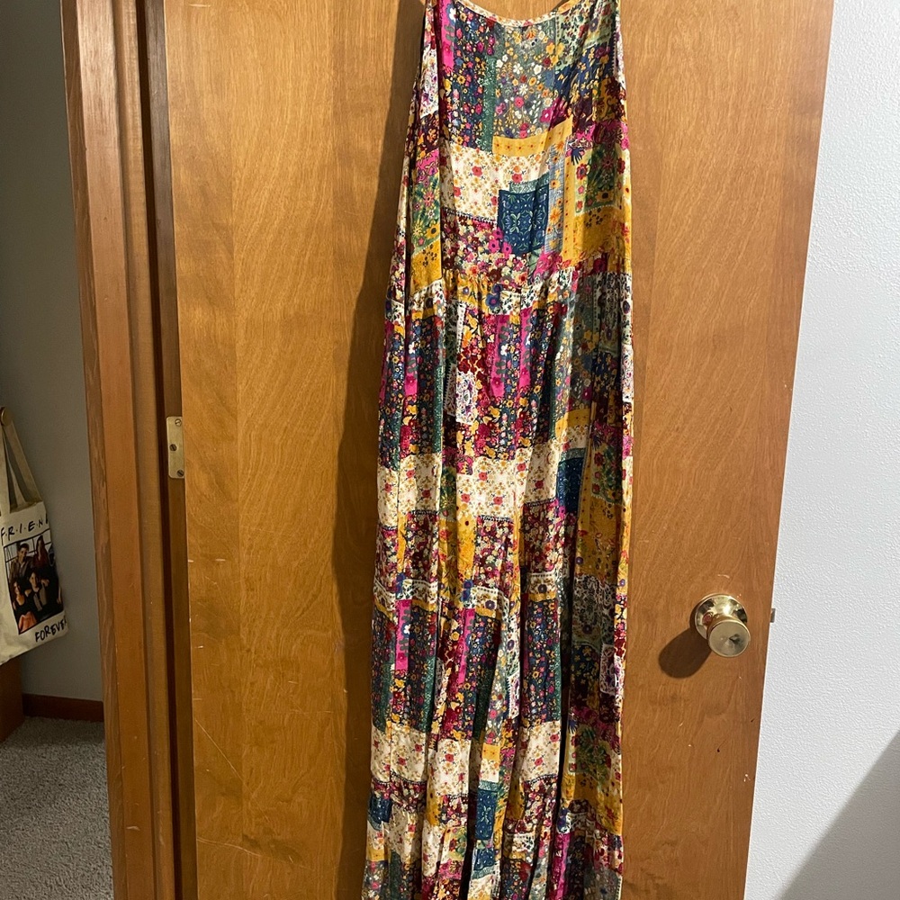 NATURAL LIFE Multicolor Patchwork Wide Leg Jumpsuit - Picture 3 of 3